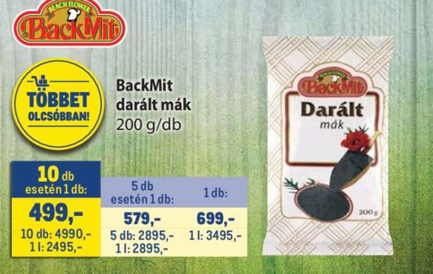 BackMit darált mák