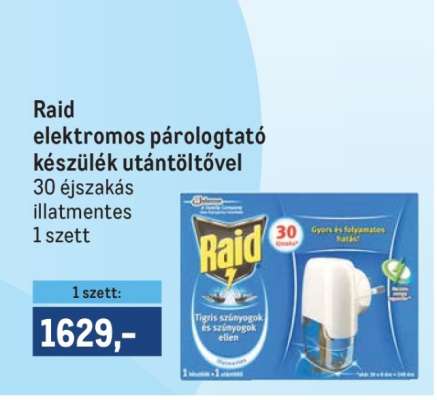 Raid elektromos párologtató készülék utántöltővel