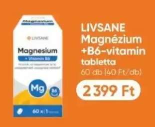 LIVSANE Magnézium + B6-vitamin tabletta