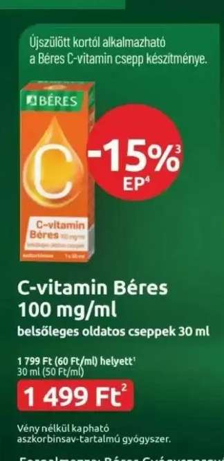 C-vitamin Béres 100 mg/ml