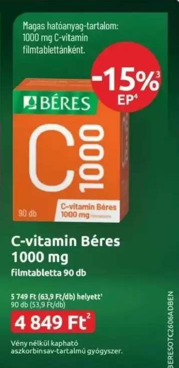 C-vitamin Béres 1000 mg