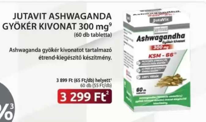 JUTAVIT ASHWAGANDA GYÖKÉR KIVONAT 300 mg