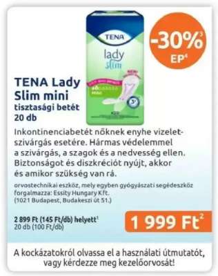 TENA Lady Slim mini tisztasági betét 20 db