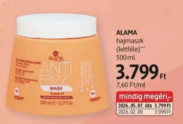 ALAMA hajmaszk (kétféle)