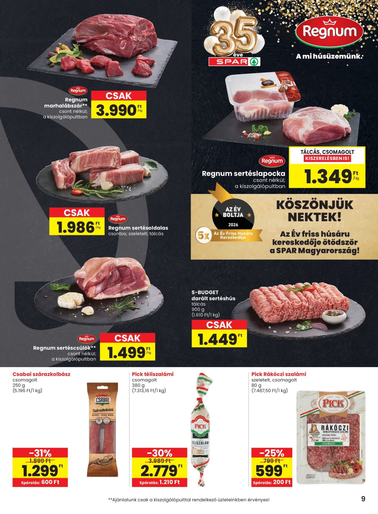 SPAR akciós újságok - 2026.06.11 - 2026.06.17. Oldal 9