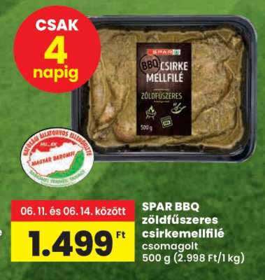 SPAR BBQ zöldfűszeres csirkemellfilé