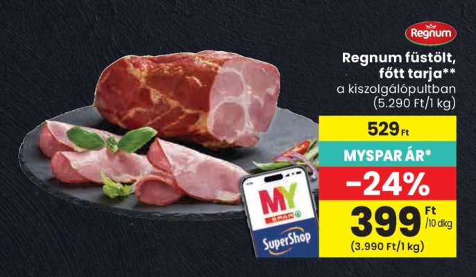 Regnum füstölt, főtt tarja