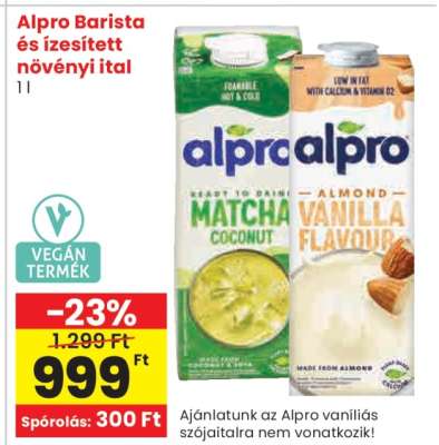 Alpro Barista és ízesített növényi ital