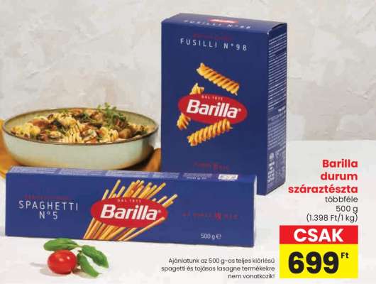 Barilla durum száraz tészta