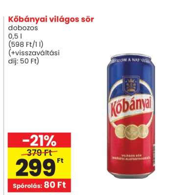 KŐBÁNYAI Világos sör*
