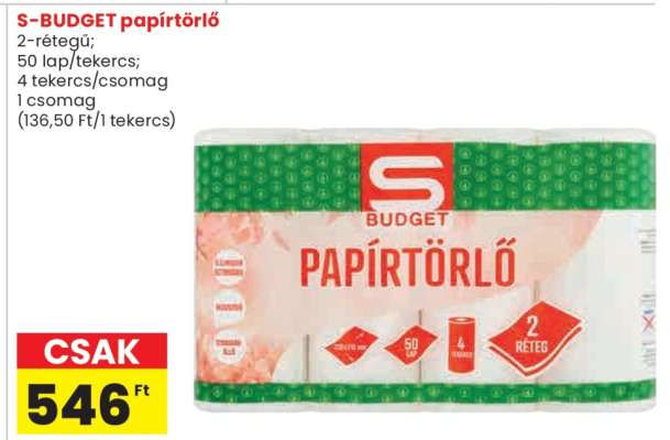 S-BUDGET papírtörlő