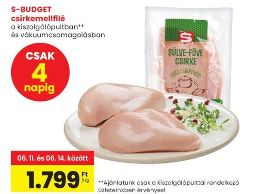 S-BUDGET csirkemellfilé