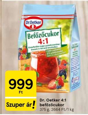 Dr. Oetker 4:1 befőzőcukor
