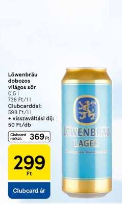Löwenbräu dobozos világos sör