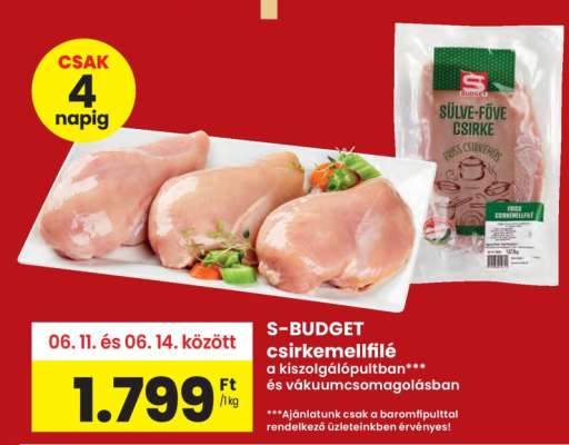 S-BUDGET csirkemellfilé