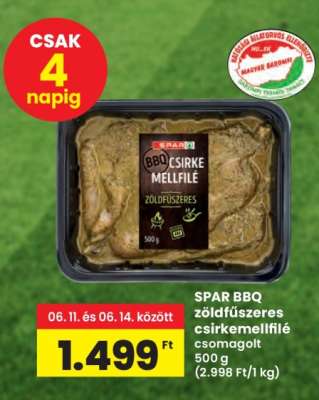 SPAR BBQ zöldfűszeres csirkemellfilé