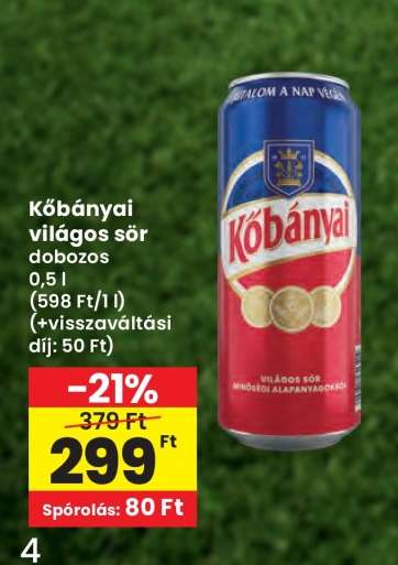 KŐBÁNYAI Világos sör*