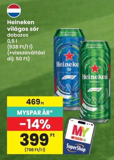 Heineken világos sör dobozos