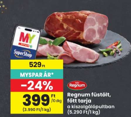 Regnum füstölt, főtt tarja