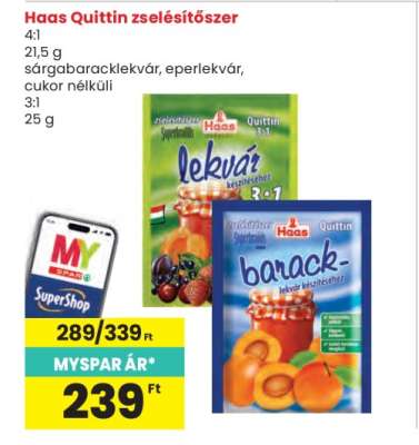 Haas Quittin zselésítőszert