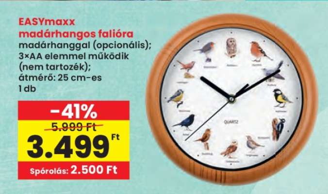 EASYmaxx madárhangos falióra