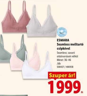 ESMARA Seamless melltartó csipkével