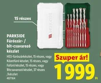 PARKSIDE Fúrószár- / bit-csavarozó készlet