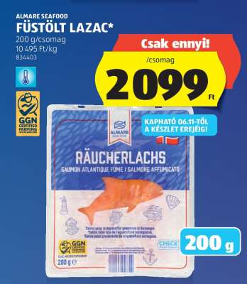 Füstölt lazac