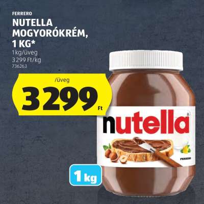 Nutella Mogyorókrém, 1 kg