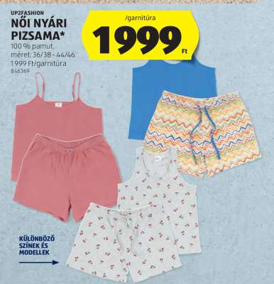 Női nyári pizsama