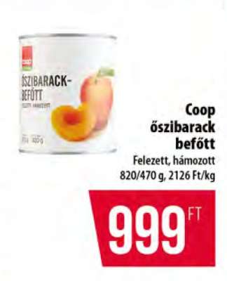 Coop őszibarack befőtt