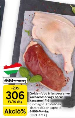 Goldenfood friss pecsenye kacsacomb vagy bőrös kacsamellfilé