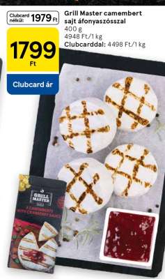 Grill Master Camembert sajt áfonyaszósszal