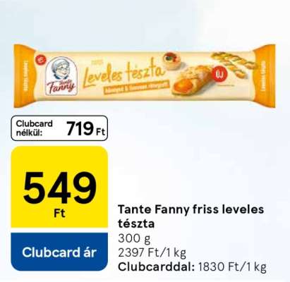 Tante Fanny friss leveles tészta