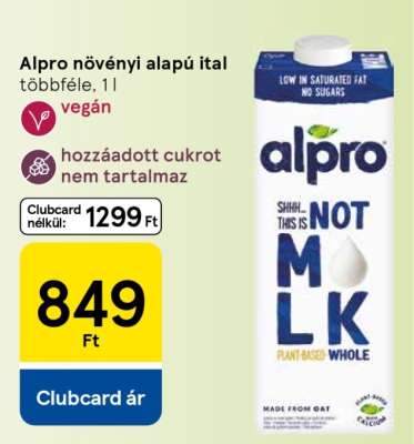 Alpro növényi alapú ital