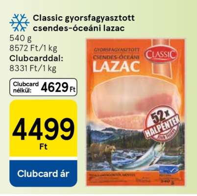 Classic gyorsfagyasztott csendes-óceáni lazac