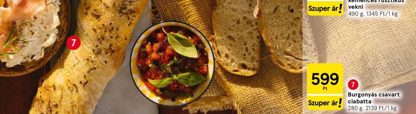 BURGONYÁS, CSAVART CIABATTA