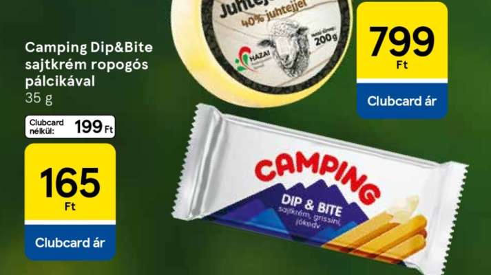 Camping Dip&Bite sajtkrém ropogós pálcikával