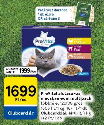 PreVital alutasakos macskaeledel multipack