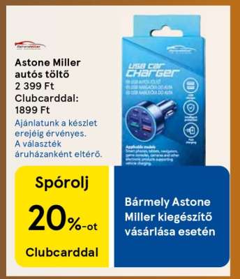 Astone Miller autós töltő
