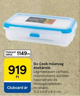 Go Cook műanyag ételtároló