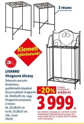 LIVARNO Virágtartó állvány