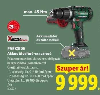 PARKSIDE Akkus ütvefúró-csavarozó