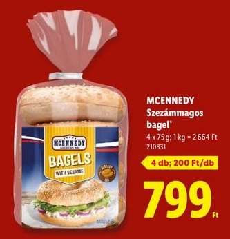 MCENNEDY Szezámmagos bagel