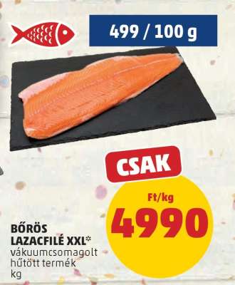 Bőrös Lazacfilé XXL