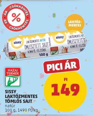 SISSY LAKTÓZMENTES TÖMLŐS SAJT
