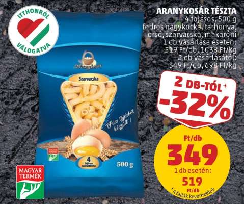 Aranykosár Tészta