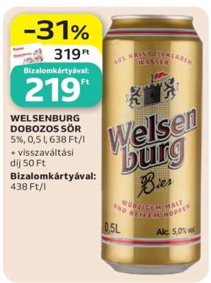 Welsenburg Dobozos Sör