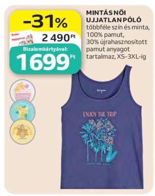 MINTÁS NŐI UJJATLAN PÓLÓ