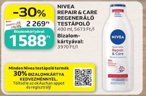 NIVEA Repair & Care Regeneráló Testápoló